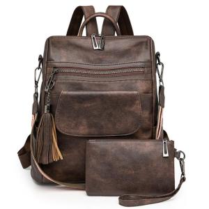 Ba lô kiểu retro túi đi học cho học sinh Túi đeo vai chất liệu da PU Ba lô dung tích lớn daypacks balo du lịch nữ