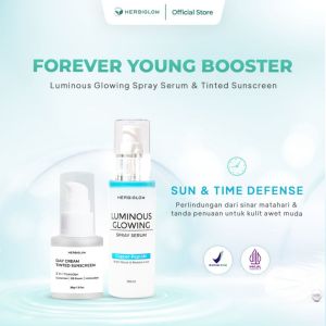 HERBIGLOW - TINTED SUNSECREEN + LUMINOUS SPRAY SERUM COPPER PEPTIDE (BPOM)