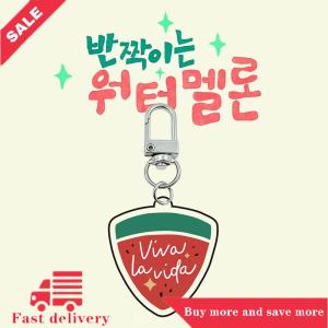 [COD] Charms Jewelry Keychain Lovely Simulation Summer Watermelon Melon Fruit Key Chain Slice Phone Case Hanging Ornament