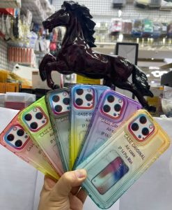 CASE CLEAR RAINBOW PELANGI IPHONE 14 - SILIKON IPHONE14