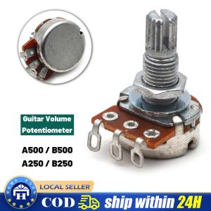 【Local Delivery】 Guitar Potentiometer 250K Or 500K Ohms For Choose 18mm Pots Shaft Length A250B250A500B500K Volume Tone Parts LZC-Guitar-Volume-Tone
