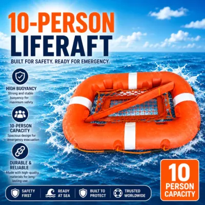 10 Person Rigid Life Raft for Safety Rescue Operations at Sea