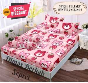 SPREI PROMO ( BELI 1 DAPAT 1 ) SEPRAI MOTIF BUNGA 3D BAHAN LEMBUT TIDAK MUDAH LUNTUR SPRAI KEKINAN TERBARU UKURAN NO 1 180x200 1 SET SARUNG BNTAL 4 GULING 2 SEPRE KASUR WATERPROOF SEPREY JUMBO 1 SET TANPA BEDCOVER