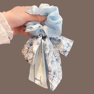 Ikat Kepala🧣 法式飘带发圈 Ribbon Hair Tie 高级感发带女绑发蝴蝶结发绳头饰发饰 Hair Ring Hair Rope Hair Accessories Women