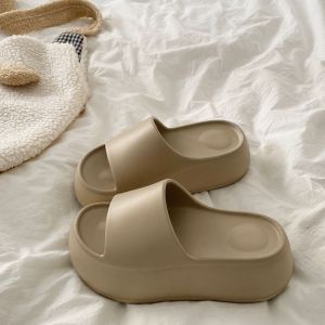 [Free Shipping] Summer WomenS Outdoor Slippers 6Cm Soft Thick Sole Height-Increasing Non-Slip Platform Heel EVA Beach Fashion Sandals