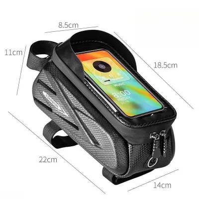 Tas Sepeda Depan Waterproof Layar Sentuh Holder HP Power Bank EVA Hardcase Reflektif