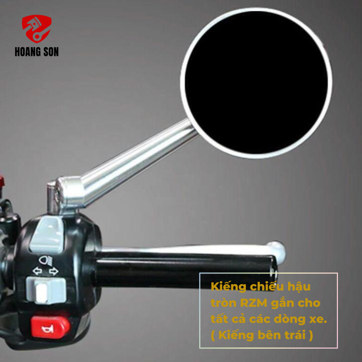 Gương chiếu hậu xe máy tròn rizoma (gương trái) gắn cho tất cả các dòng ...