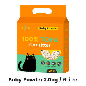 Premium 2kg Tofu Cat Litter Zero Dust Strong Odour Control 100% Plant Material Quick Clump Safe To Flush