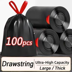 Drawstring Trash Bag Bigger Thicker Strong Durable Multi-Size Eco-Friendly Drawstring Garbage Bags