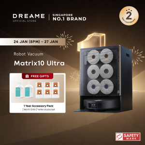 【GRAND LAUNCH】Dreame Matrix10 Ultra Robot Vacuum | Multi-Mop Switching Dock | HyperStream™ Detangling DuoBrush