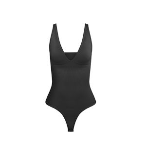 [Hottie Diary] Woman Seamless 2 Ways To Wear Shaping With Removable Shoulder Straps Bodysuit Thong Full Body Outdoor Chest WrapBikini Style Halterneck Without Strapless Shapewear