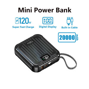 3 CCC Small Fast Charging 20000mAh Mini with Cable for Samsung
