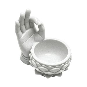 ZSDN MALL Creative Lotus Shaped Flower Pot 3D Printed Ok Hand Succulent Planter Growing Pots Lightweight Zen Plant Pot Home Decoration