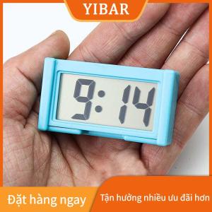 YIBAR Mini xe Bảng điều khiển đồng hồ kỹ thuật số xe tự dính với LCD thời gian hiển thị ngày