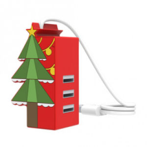 Custom Christmas Gifts OEM 3 Ports Usb Docking Station 3 in 1 2.0Adapter Laptop Usb Hubs