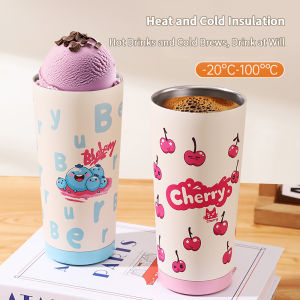 B.LIVEM กระบอกน้ำเก็บความเย็น แก้วเก็บความเย็น 550ML สเตนเลส316 สีไล่ระดับ เก็บความร้อนเย็นถ้วยดูดความจุขนาดใหญ่แก้วเก็บความเย็น