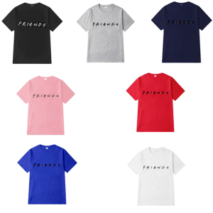 Stylish Oversized Friends Letter T Shirt For Women Stretchy Polyester Blend Loose Fit Suitable For Multiple Body Types