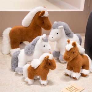 CHARMI Standing Foal Plush Doll Long Mane Simulation Cartoon Horse Stuffed Toy Animal Soft Plushie Doll Soft Pony Plush Toys Kids Gift