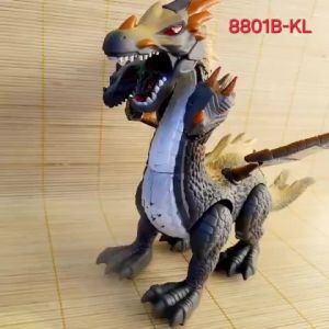 Kids toys - Hộp khủng long pin cánh 3 đầu chiếu hình phun sương 8801B-KL