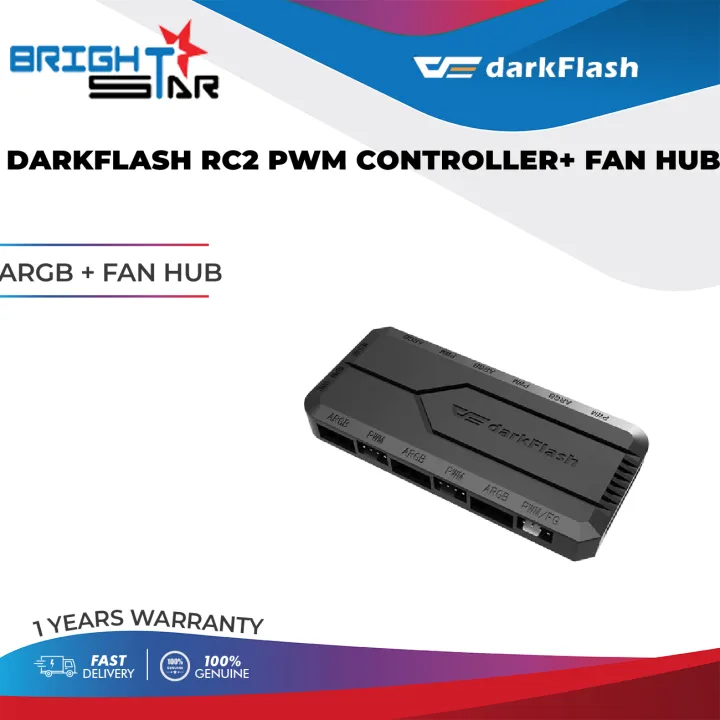 ARGB + FAN HUB / DARKFLASH RC2 PWM CONTROLLER+ FAN HUB / 1 YR / | Lazada