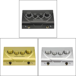 Black Reverbs Mixers for Home Entertainment and Recording with Multiple Instrument Inputs