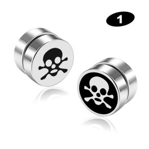 Bravego 1 Pair Men Fashion Magnet Earring Titanium Steel Non Piercing Clip Earrings