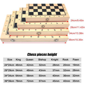 Wooden Chess Board Tournament Size Foldable Chess Set Chess Board Games For Adults Children International Pieces Set