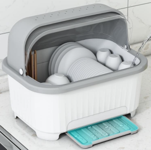 Minimalist High-Quality Plastic Mini Dish Rack Drainer Organizer Random Color Only