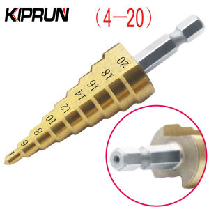 [Hàng Có Sẵn] Bộ Mũi Khoan Thông Dụng Bậc Thang Phủ Titan HSS KIPRUN 4-20Mm mũi Khoan Bước Phủ Titan HSS 4-20Mm Dụng Cụ Khoan Điện Cho Kim Loại Máy Cắt Lỗ Gỗ Thép Tốc Độ Cao Mũi Khoan Hình Nón
