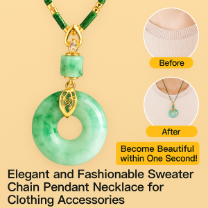 Hetian Jade Peace Button Necklace Natural Green Jade Nephrite Pendant Necklace Women Jewelry Accessories Gift