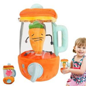 RANG Drawstring Rotating Carrot Juicer Plush Toy Funny Bag Pendants Carrot/Flower Blender Toy Cartoon Plush Keychains