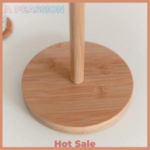 [A Peassion]💖[HOT SALE]🎈🎈 Kitchen Wooden Roll Paper Towel Holder Bathroom Tissue Vertical Stand Disposable Paper Pot Kitchen Toilet Storage Accessories