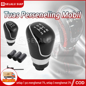 5 Kecepatan Hitam Jahitan Kulit Manual Mobil Gear Shift Knob Stick Shifter Tuas Knob Tuas Perseneling 5 Kecepatan Bahan PU / Sarung Knob Shift