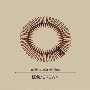 1pc Circle Stretch Flexible Comb Teeth Headband Hair Hoop Band Headband Fixed Hair Stretch Sports Hair Comb 碎发整理神器