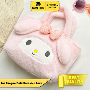 Tas bulu lucu karakter sanrio/ Shoulder tote bag cute fluffy untuk anak