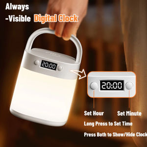 Kids Bedroom Night Light with Touch and Clock Function for Nighttime Comfort