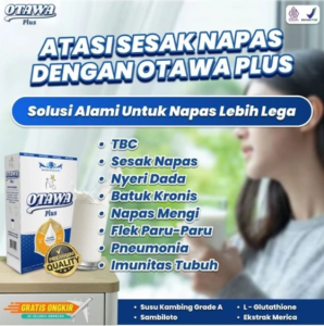 Susu Kambing Otawa Plus Nutrisi Alami: L-Glutathione & Ekstrak Merica untuk Imunitas & Kesehatan Tulang