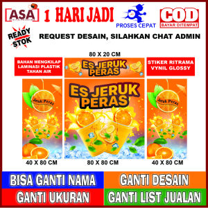STIKER RITRAMA  STIKER METERAN TEH POCI JUS JERUK PERASdll  BAHAN GLOSSY MENGKILAP