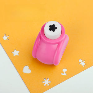 Mini Flower Hole Punch Tool DIY Plastic Embossing Device Childrens Gift Kindergarten Small Prizes Random Colors Convenient Craft Tool