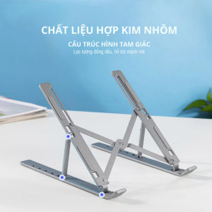 Giá đỡ Laptop Macbook Ipad bằng kim loại điều chỉnh được độ cao đế tản nhiệt kê laptop