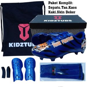 KIDZTUBS Sepatu Bola Anak Paket Komplit Sepatu Bola Tas Skin Deker Kaos Kaki Usia 6-10 Tahun Size 28 29 30 31 32 33 34 35 36 37 KDZ1757011425