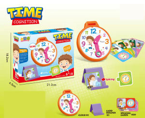 Childrens math clock teaching aids learning and understanding time puzzle toy teaching aids