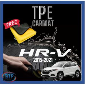 Honda HRV / HR-V 2015-2021 TPE Car Carpet CarMat Compatible Waterproof High Quality Full Set Ready Stock