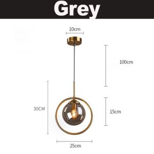 Nordic Gold Metal Glass Hanging Lamp  Suspension Luminaire Livingroom Bedroom Pendant Lights