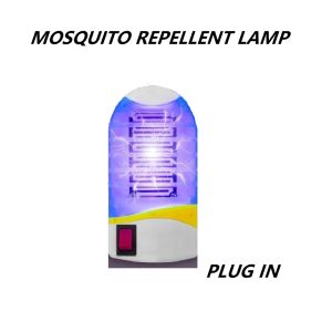 LED  Plug In Electric Mosquito Killer Night Lamp Fly Bug Insect Trap Manual Switch Household Pest Repeller Lamp (V)