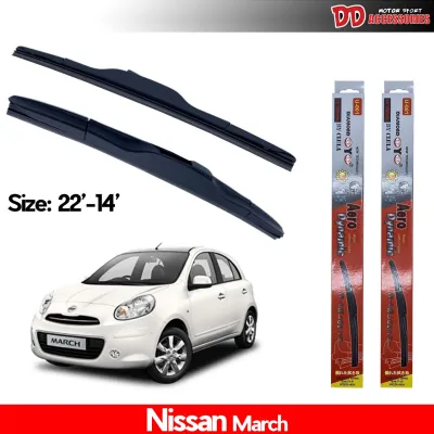 ที่ปัดน้ำฝน ใบปัดน้ำฝน ซิลิโคน ตรงรุ่น Nissan March 2010 ไซส์ 22-14 ยี่ห้อ Diamond กล่องแดง