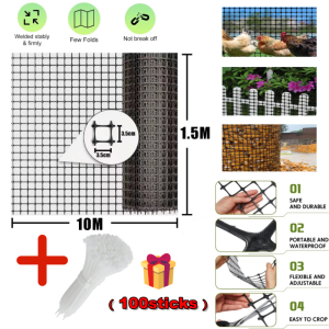 Plastic Fence Net Chicken Net 5FT Height 10/25/50M Chicken Net Household Isolation Garden Fence Net