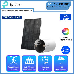 TP-LINK TAPO C410 KIT Solar-Powered Security Camera Kit 2K 3MP Camera System