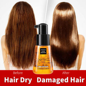 【Local Stock】 Hair Care Oil Leave-in Hair Treatment Oil Anti-frizz hair oil Conditioner for smoothing and improving dryness Dry and frizzy hair ends for women Repair damage 70ml Split ends Curly and straight hair Color and perm repair Fragrance