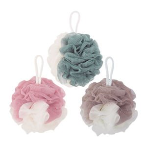 Spons Mandi Jaring Bulat Tebal Pembersih Badan 2 Warna Shower Puff For Bathing And Back Scrubbing Skin Cleaner Sponge Sikat Badan Penghilang Daki Bersih avvet